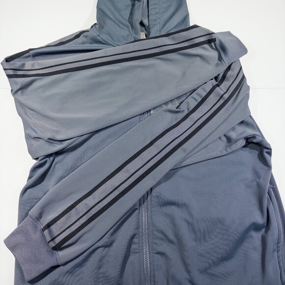 Vintage Nike Men's Full Zip Hooded Sweatshirt Grey Y2K - Size Medium - Picture 4 of 9